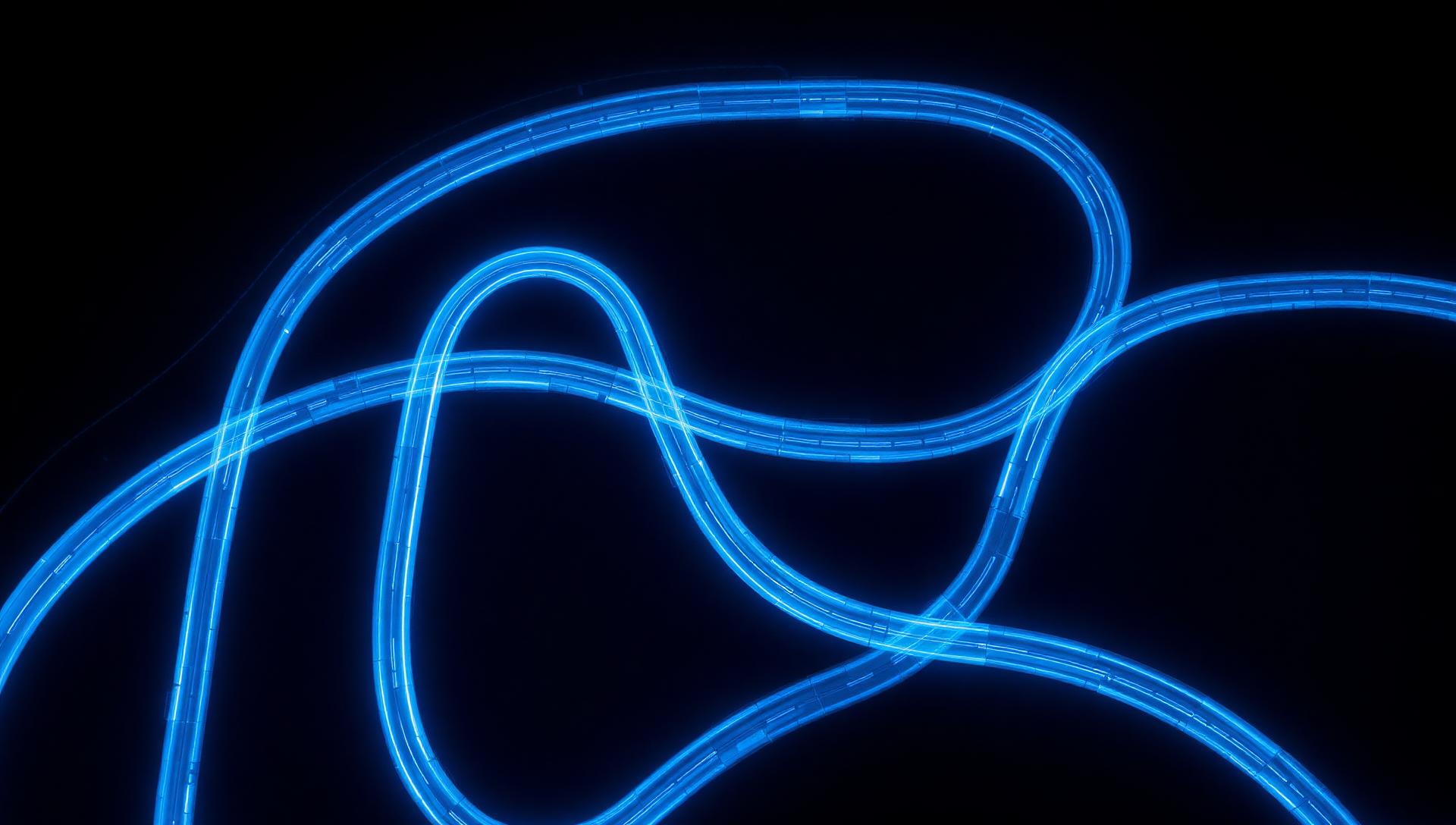 Neon racing track